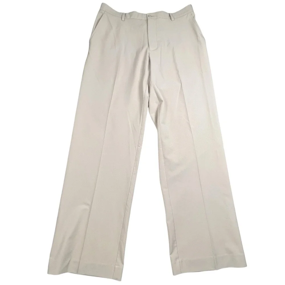 FootJoy Mens 35X31 Beige Straight Leg Performance Pants Golf READ